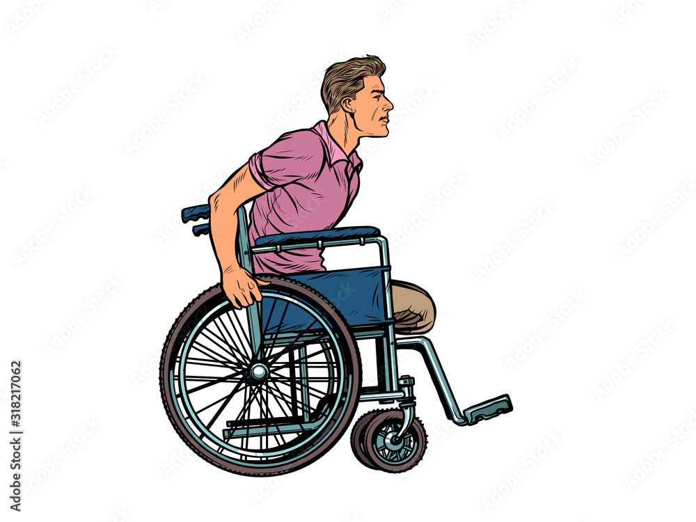 legless man disabled veteran in a wheelchair