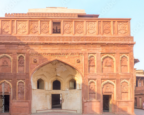 Ahangiri Mahal in the Agra Fort Entrance Uttar Pradesh India