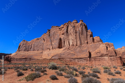 Great natural stone arches View in the Arches National Park  USA