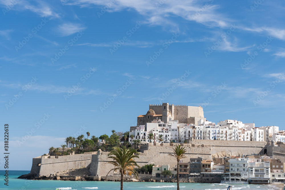 peniscola, spain. Azahar coast close to Valencia, famous spanish holiday place, Travel general imagery