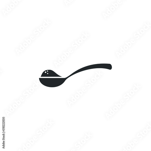 Spoon with content icon template color editable. Tea spoon with sugar, salt, flour or other symbol vector sign isolated on white background illustration for graphic and web design.