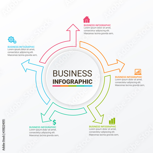 Vector Infographic, template design. Business concept, Infograph with number options, step or processes. Infographic element for layout process diagram,parts,chart,graphic,info graph