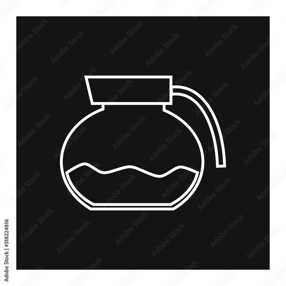 vector icon, glass jar shape with coffee vector icon, glass jar shape with coffee