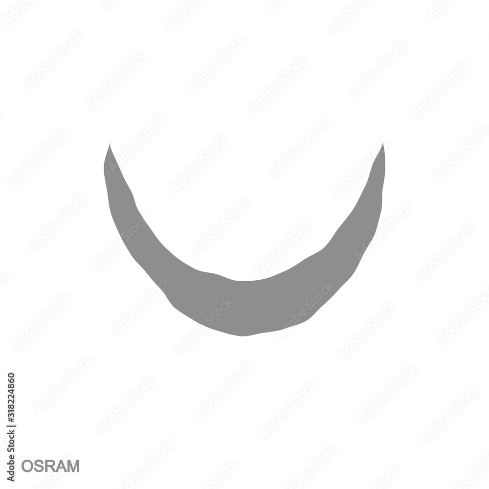 Vector monochrome icon with Adinkra symbol Osram