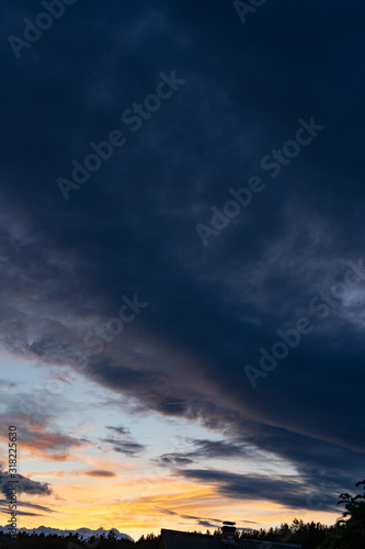 Sunrise and cloud in sky for background