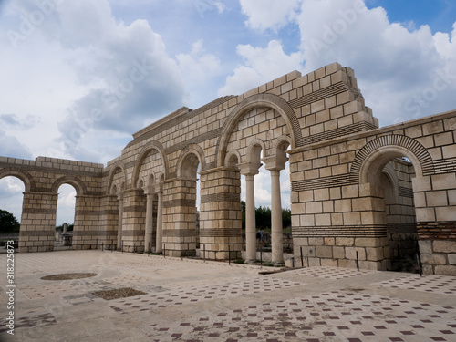 Ancient ruins of Pliska, the capital of the First Bulgarian Empire. photo