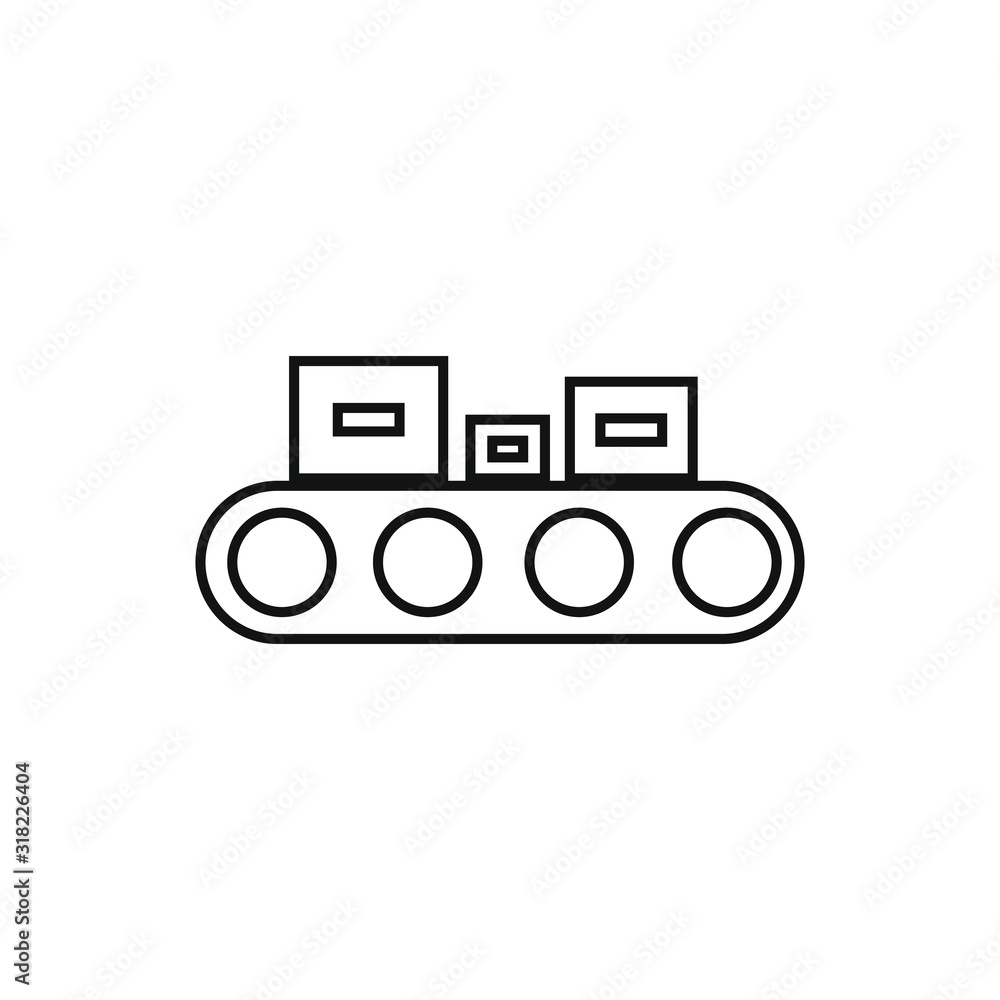 vector icon, parcel conveyor belt vector icon, parcel conveyor belt