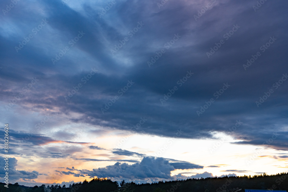 Sunrise and cloud in sky for background