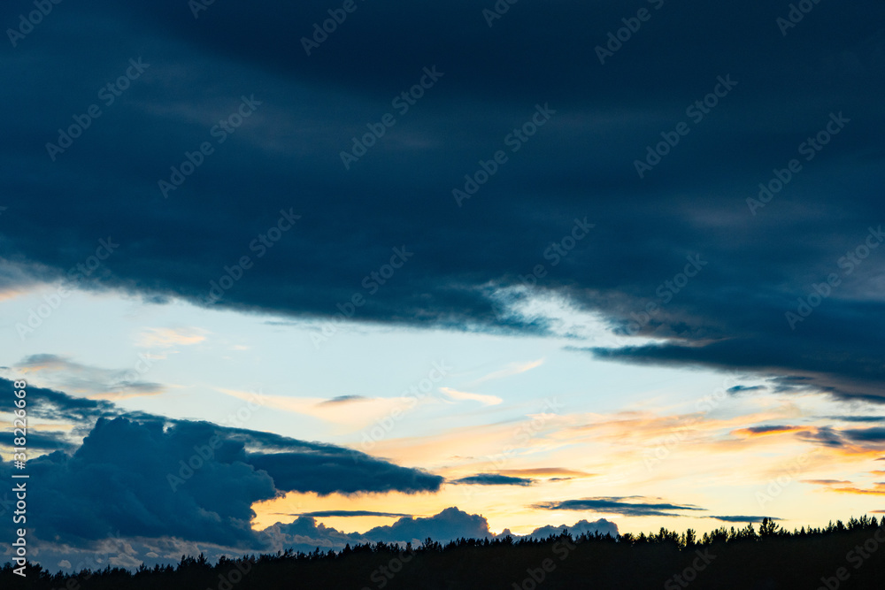 Sunrise and cloud in sky for background