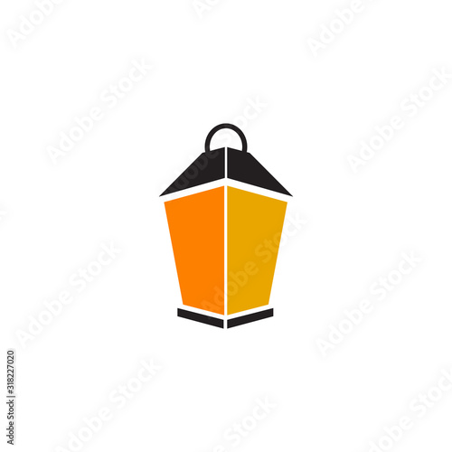 Lantern icon logo design vector template