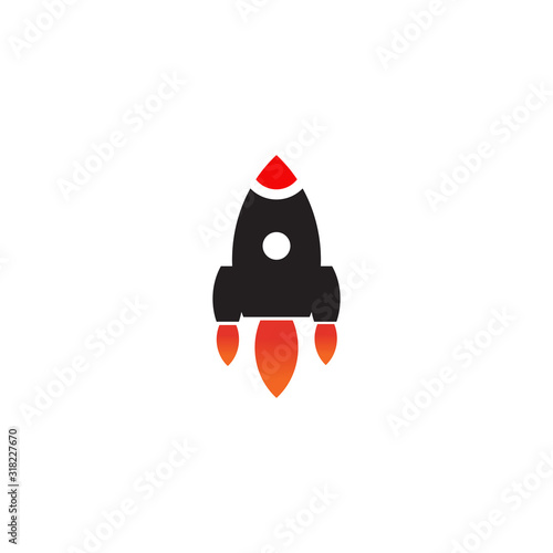 Rocket icon logo design vector illustration template