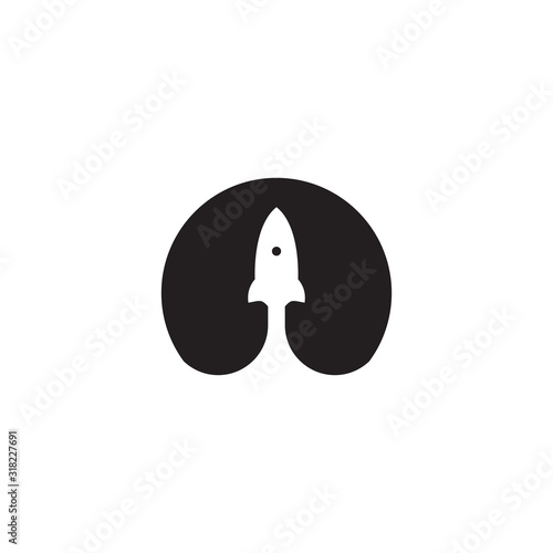 Rocket icon logo design vector illustration template