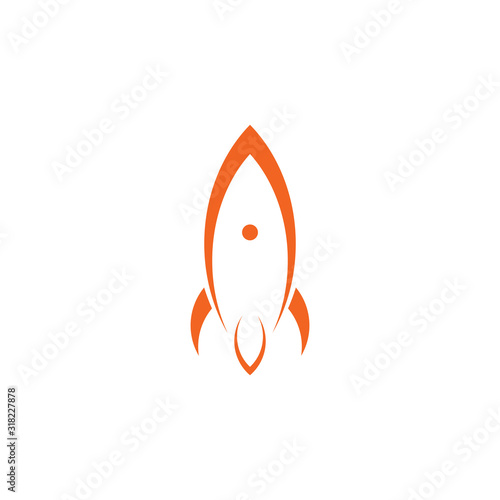 Rocket icon logo design vector illustration template