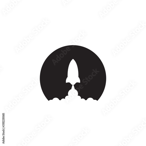 Rocket icon logo design vector illustration template