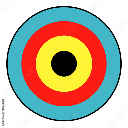 Isolated Archery Target