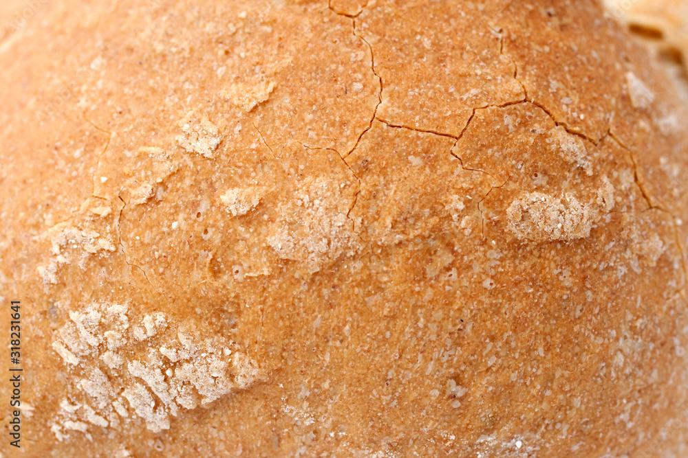Close up shot of a white bread Close up shot of a white bread