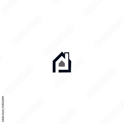 Free Download DP or PD initial logo home - GFXLoad
