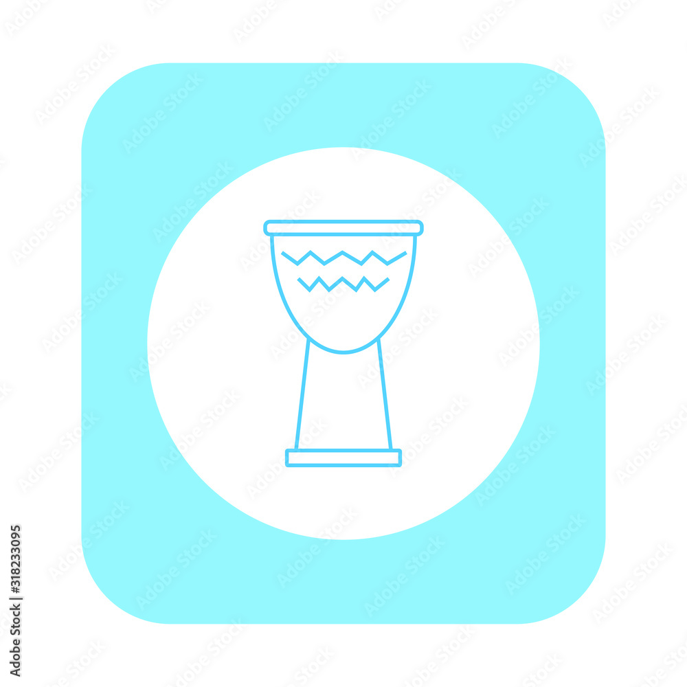 vector icon, musical djembe shape vector icon, musical djembe shape