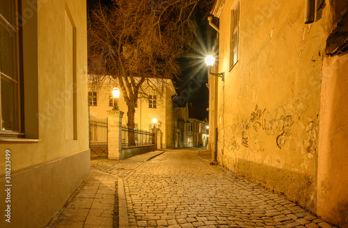 Fototapeta Naklejka Na Ścianę i Meble -  Night city view Tallinn Estonia
