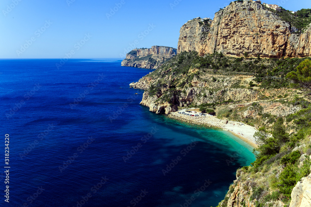 Obraz premium Cala del Moraig beach in Benitatxell of Alicante in Spain