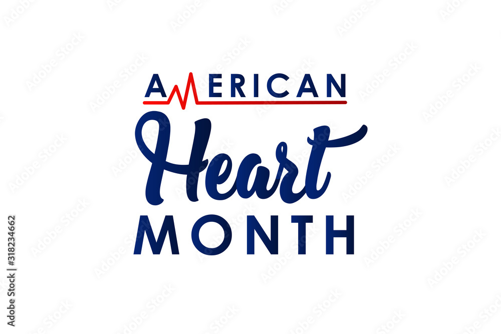 American Heart Month For Celebrate Moment Background