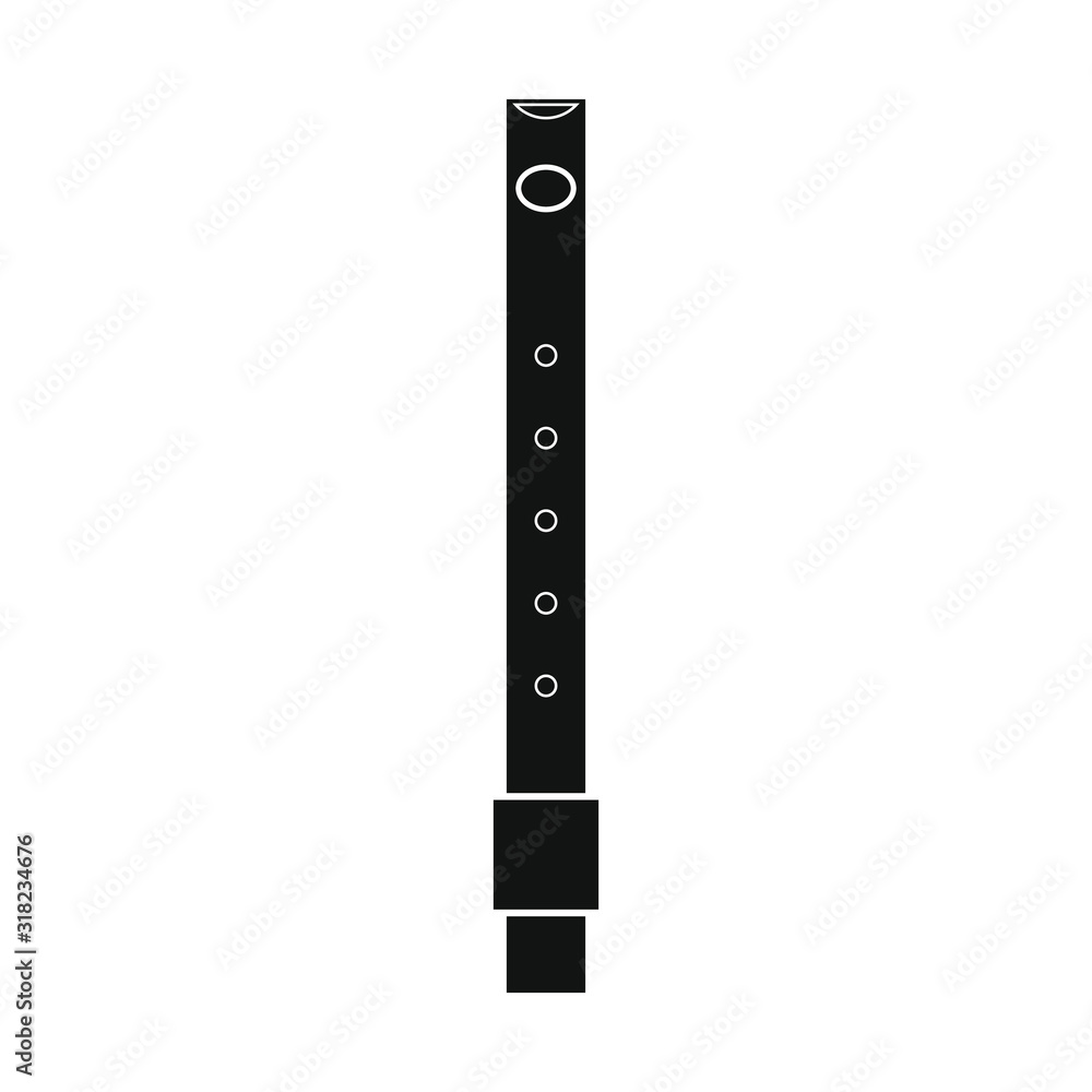 vector icon, musical flute shape vector icon, musical flute shape