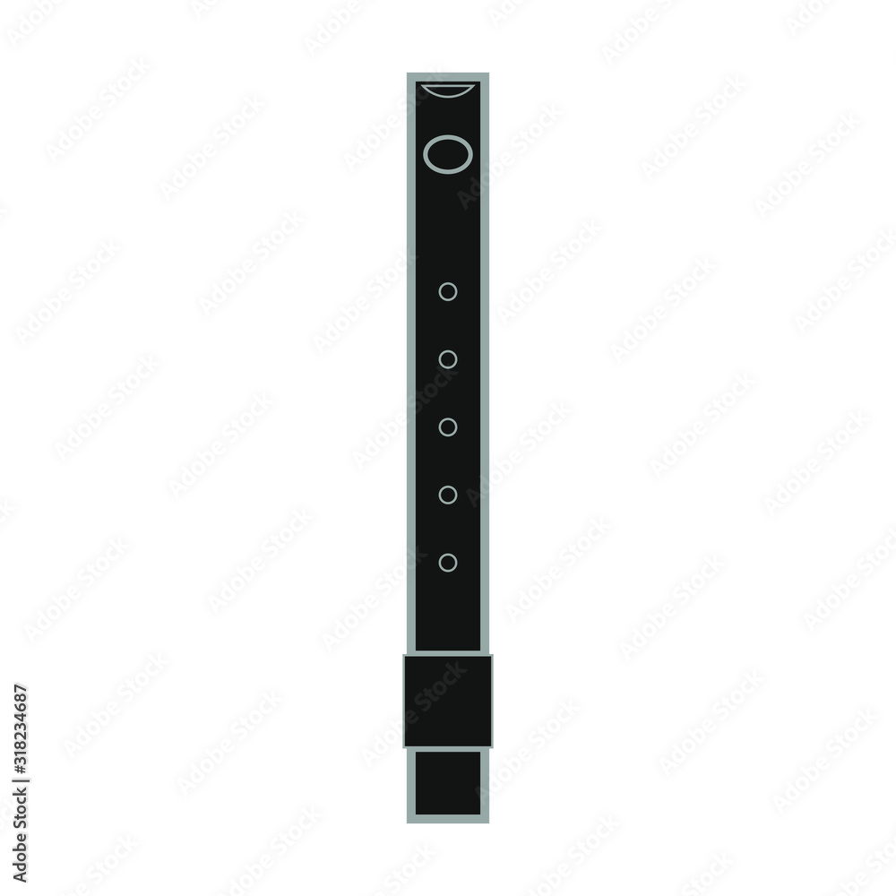 vector icon, musical flute shape vector icon, musical flute shape