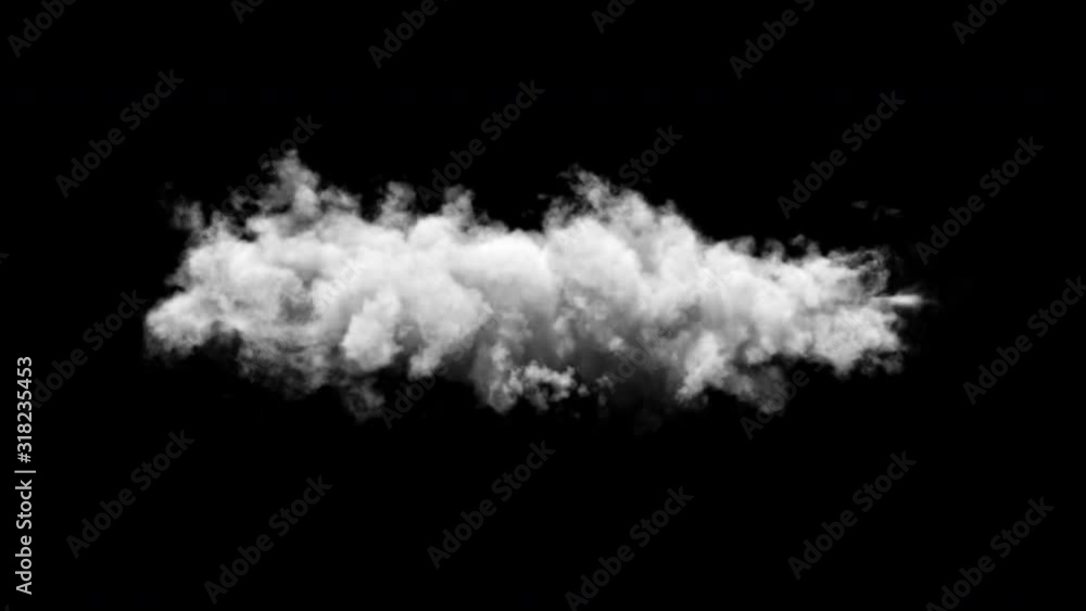 Cloud Isolated On Black Background With Alpha Cloud Isolated On Black Background With Alpha
