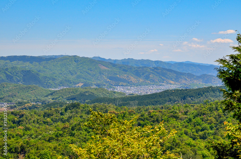 京都一周トレイル　北山コース　展望台からの眺め