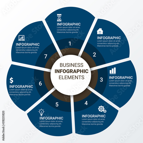 Vector illustration infographics options. Template for brochure, business, web design
