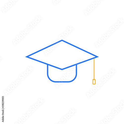 vector icon, university graduate hat