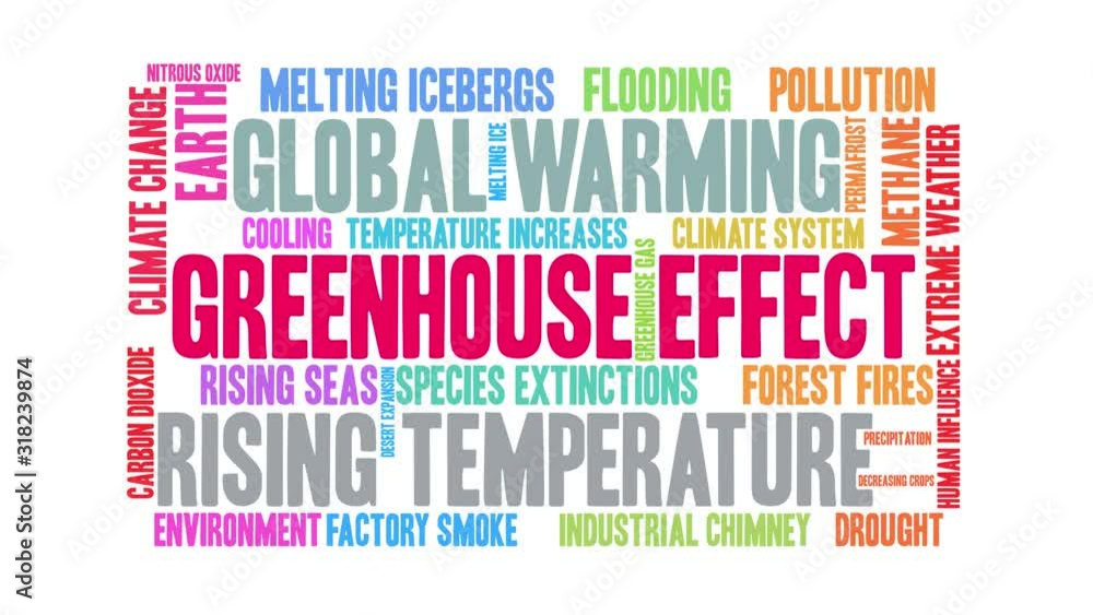 Greenhouse Effect Animated Word Cloud on a white background. Greenhouse Effect Animated Word Cloud on a white background.