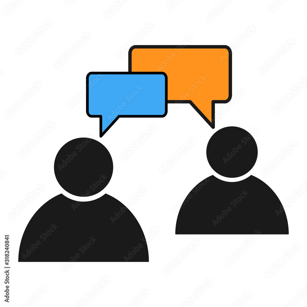 Chat, communication, speak, talk icon vector illustration isolated on white background Chat, communication, speak, talk icon vector illustration isolated on white background