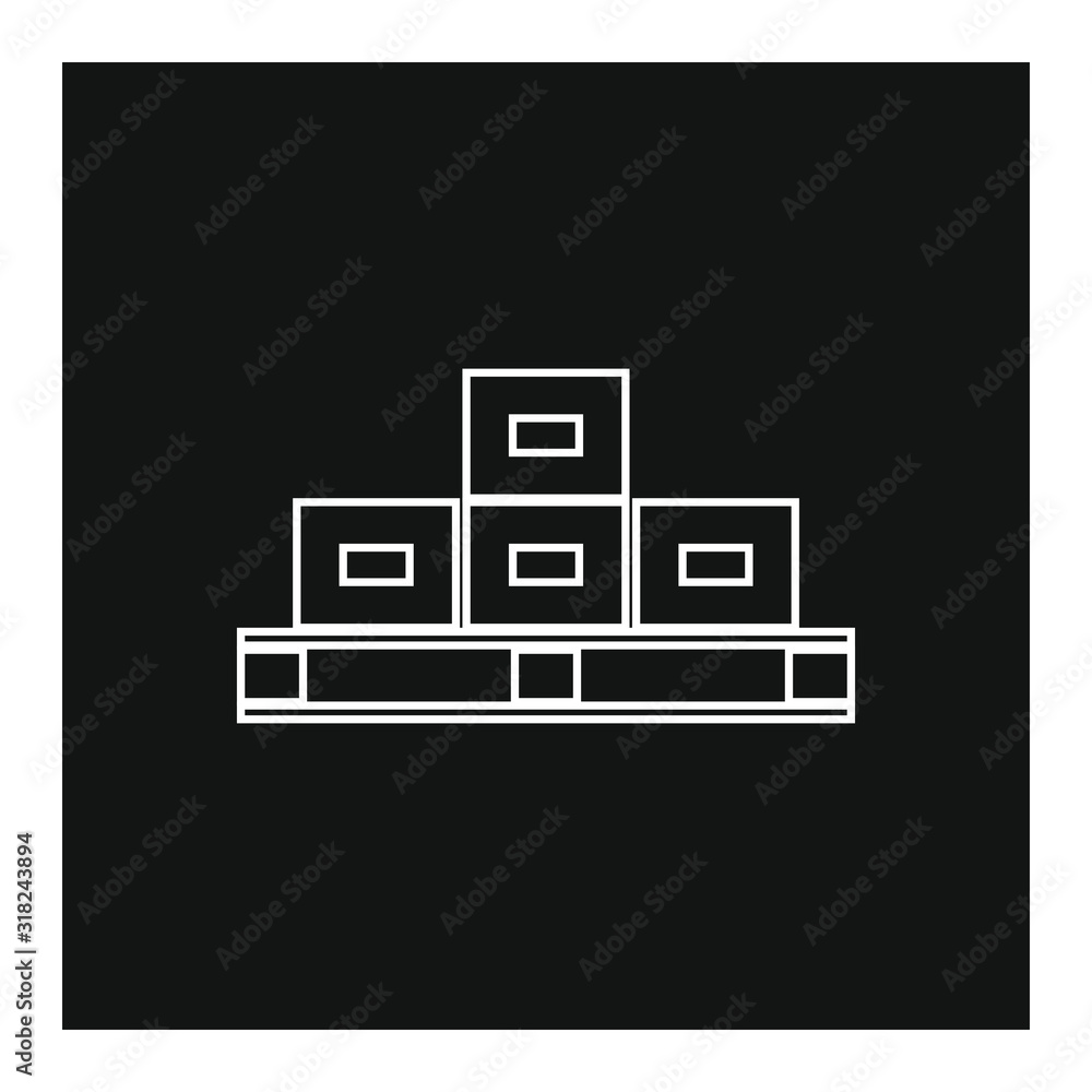 vector icon, wooden pallet for transport vector icon, wooden pallet for transport