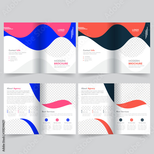 business bifold brochure template photo