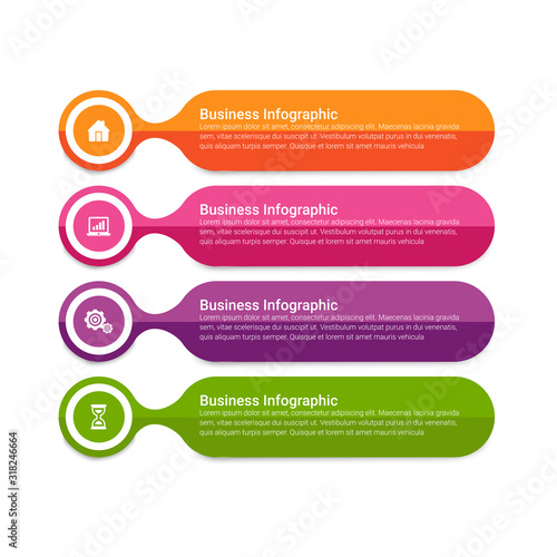 Vector infographic template, integrated circles. Business concept with options. For content, diagram, flowchart, steps, parts, timeline infographics, workflow, chart.