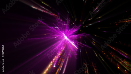 Fototapeta Naklejka Na Ścianę i Meble -  fireworks light at night sky