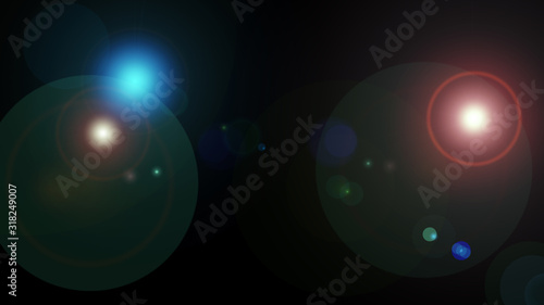 flash light lens flare abstract