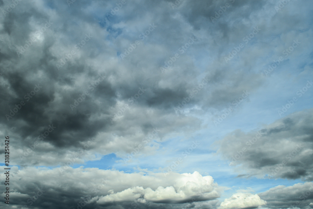 Obraz premium Blue sky with clouds.