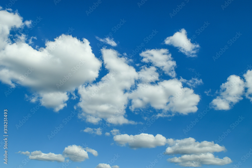 Obraz premium Blue sky with clouds.