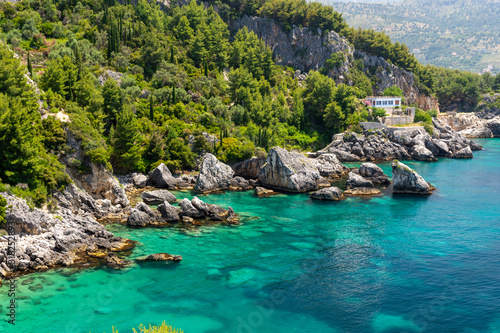 amazing coast of albanian riviera in Himare, Albania