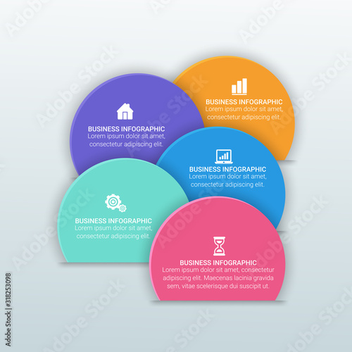 Abstract digital illustration Infographic. Vector illustration can be used for workflow layout, diagram, number options, web design.