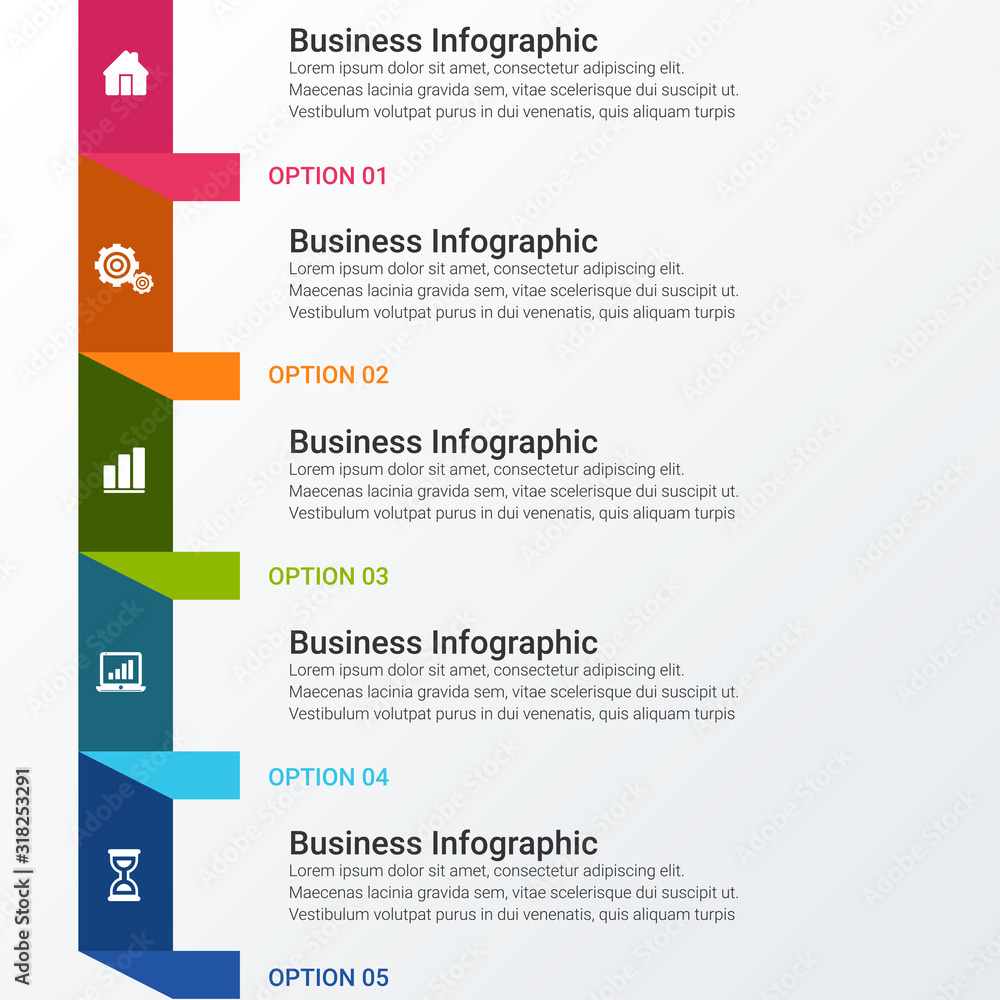 Fototapeta premium Presentation business infographic template with options. Vector illustration.