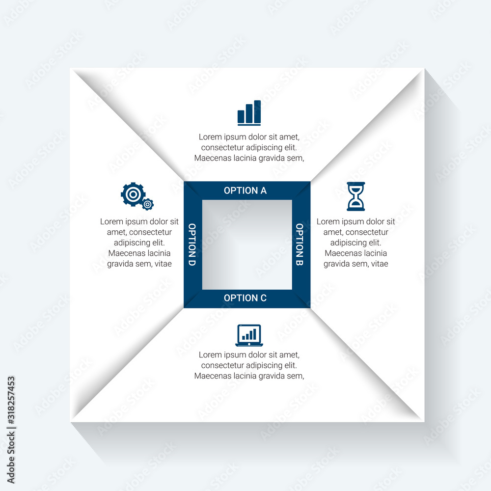 Vector Infographic design template with icons and options or steps. diagram, presentations, workflow layout, banner, flow chart, info graph.