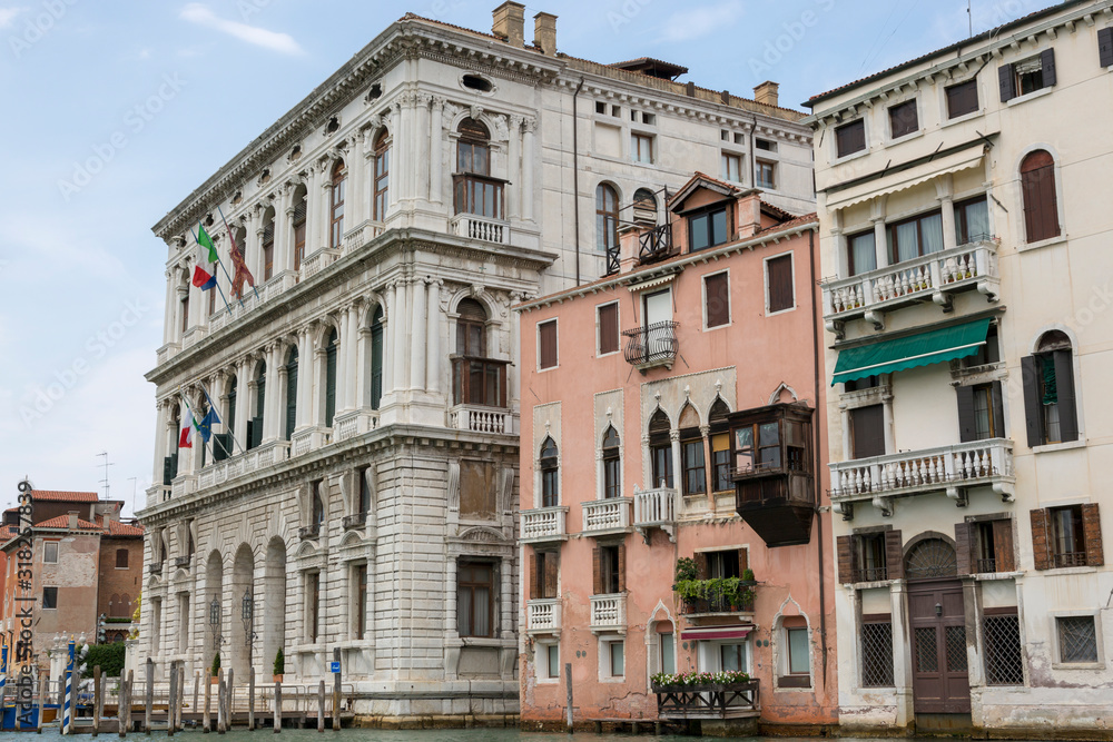 Architecture and facade of buildings of Venice