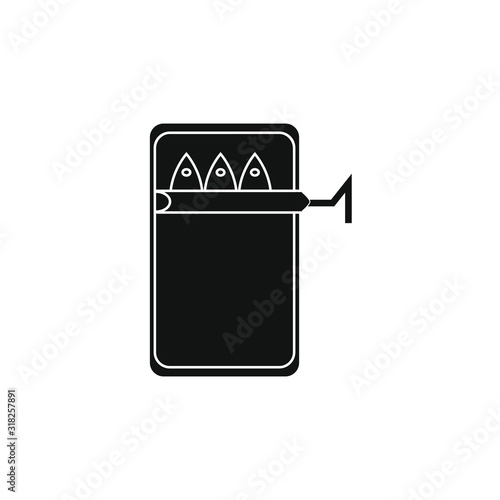 vector icon, can of sardines