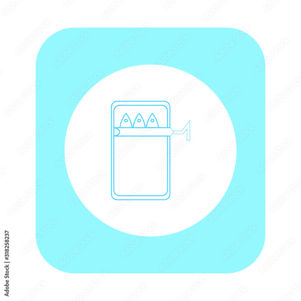 vector icon, can of sardines vector icon, can of sardines