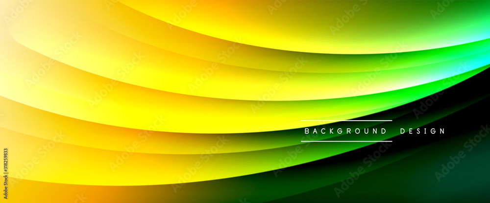 Wave liquid style lines with shadows and light on gradient background. Trendy simple fluid color gradient abstract background with dynamic straight shadow line effect Wave liquid style lines with shadows and light on gradient background. Trendy simple fluid color gradient abstract background with dynamic straight shadow line effect