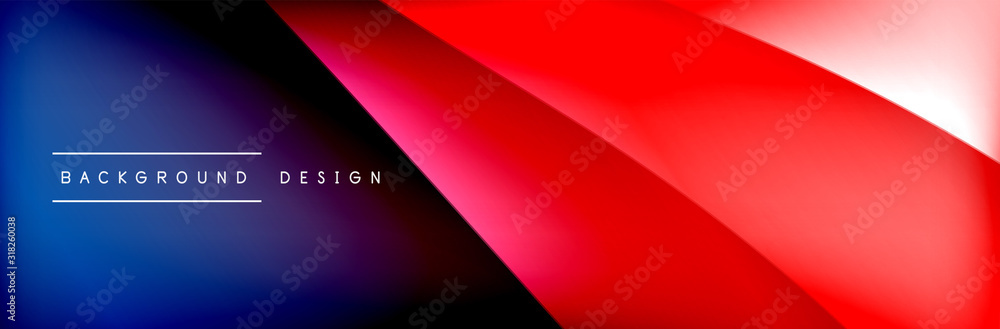 Flowing waves with 3d shadow effects and fluid gradients. Dynamic trendy abstract background. Vector Illustration Flowing waves with 3d shadow effects and fluid gradients. Dynamic trendy abstract background. Vector Illustration