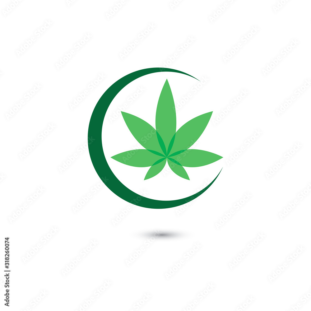 Canabis leaf vector illustration icon design Canabis leaf vector illustration icon design